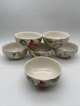 222 Fifth Floral Soup Cereal Bowls Round 5.75 " China Dinnerware Set 6. Fixed Price $99.85.