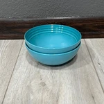 Le Creuset Carribean Cereal Soup Bowls 16 Cm 6.25 Inches Aqua Green Teal Blue. Fixed Price $49.99.