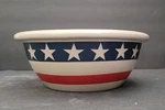 Patriotic Americana Stars And Stripes Mixing BOWL-8 Diameter. Nice!. Fixed Price $13.95.