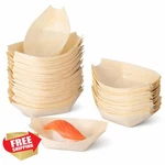 Garneck 300PC 3IN Bamboo Sushi Boat Trays Disposable Appetizer Plates. Fixed Price $44.99.