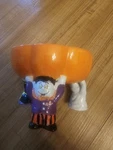 Vintage Amscan Halloween Decor Bowl Figurine Porcelain Ghost Dracula Witch. Fixed Price $16.36.