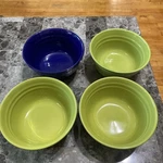 Rachael Ray Double Ridge Green Apple Coupe Cereal Bowl Lote 4 Piezas. Fixed Price $45.00.