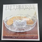 Fifth Avenue Crystal Cracker & Condiment Serving Set 2 Piece (new Box). Fixed Price $30.99.