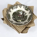 Set Of 4 Johnson Bros. Friendly Village Fruit, Dessert Saucers - The Stone Wall. Fixed Price $29.99.