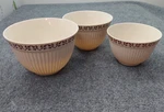 Paula Dean Nesting Melamine Bowls Leaves Harvest Ribbed Mixing Lot 3 Green Red. Fixed Price $29.88.