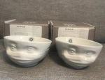 Tassen By Fiftyeight Products Hopeful 3D Faces Porcelain 2 Soup Cereal Bowls. Fixed Price $49.99.