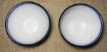 Lucky Brand Home Dip Dye Cereal Bowl 5" Blue Edge Stoneware Ceramic Speckled. Fixed Price $29.99.