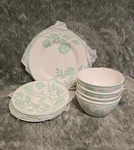 Martha Stewart Floral Melamine 12PC. Dinnerware Set Mint New No Box. Fixed Price $42.82.
