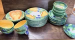 Bob Mackie Ceramic Dinnerware Set Fruit Pear Blueberry Plates Bowls Multicolor. Fixed Price $39.99.