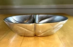 Wilton Armetale Pewter Oval Divided Hot/cold Serving Bowl 10" X 7" Rare Vintage. Fixed Price $34.95.