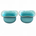 Southern Living At Home Blue Pottery Dip Bowls Set Of 2 Made Brazil. Fixed Price $11.99.