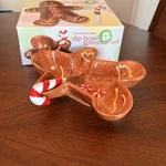 Boston Warehouse Trading Corp Gingerbread Man Ceramic Dip Bowl & Spreader. Fixed Price $19.95.