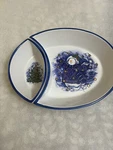Papel Giftware Winterfest Chip And Dip Set Snowman Blue White. Fixed Price $22.00.