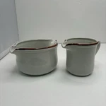 Imperial Stoneware H-1000 Countryside Creamer & Melting Bowl Japan. Fixed Price $29.99.