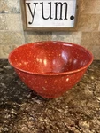 Rachel Ray Red Mixing Bowl Melamine Confetti Splatter 10" 6" Non - Slip Base. Fixed Price $19.99.