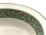Noritake Isolde #7019 Oval Vegetable Serving Bowl Japan Silver Trim 10 X 7.5" #2. Fixed Price $28.00.