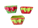3 Certified International Susan Winget Square 4X4 Ice Cream/dessert Xmas Bowls. Fixed Price $19.97.