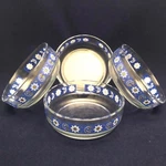 Libbey Crisa P100 Clave Floral Banded Stackable Soup Bowls 6" 4PC Mexico Nib Nos. Fixed Price $24.00.
