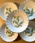 Ws George Bolero B8760 Berry Dessert Bowls 1950'S SET-5 White Greenery Mcm 5.25". Fixed Price $23.99.