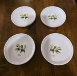 Oil Dipping Dish Lot Purple Olives Branch Set Xcell Plastic Bowl. Fixed Price $14.50.