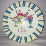 Set Of 4 Rosanna Ice Cream Pattern Ceramic Dessert Plates Original Box. Fixed Price $29.99.
