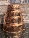 4 Piece Godinger Silver Hammered Copper Plated Nesting Bowl Set. Fixed Price $31.51.