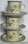 Royal Doulton Sandsprite Lambethware Ls 1013 Cups 4 Saucers Sets Speckled. Fixed Price $35.00.