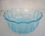 Vintage Anchor Hocking Fairfield Aqua Blue Scalloped Glass Bowl 1950S 8.5. Fixed Price $19.95.