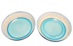 Baum Shibori Aqua Serving Bowls Pair. Fixed Price $45.00.