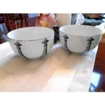 2 Mitchell Black Royal Dagger Nesting 5.5" Round Soup Ice Cream Cereal Bowls. Fixed Price $25.00.