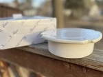 Nib Princess House White Pavillion Cheese Dish 1/2 Long, Dip Bowl #1264A. Fixed Price $9.75.