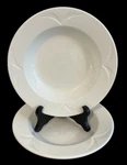 Set Of 2 Steelite International Albalite Rimmed Soup Bowl White Embossed England. Fixed Price $12.00.