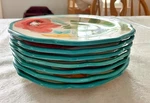 Pioneer Woman Floral Turquoise Vintage Bloom Dinner And Salad Plates. Fixed Price $25.00.
