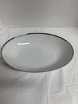 Fukagawa Arita 900P Oval Serving Bowl Hand-painted Silver Trim, Japan Made Euc. Fixed Price $12.99.