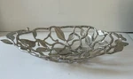 Michael Aram Botanical Leaf Bread Basket Tray Silver Nickle Plate 15 X9. Fixed Price $110.00.