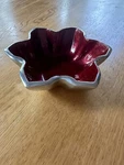 Julia Knight Star 5" Petite Leaf Snowflake Bowl Pomegranate Enameled. Fixed Price $35.00.