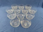 Vintage Arcoroc Diamond Starburst Clear Glass 5 Salad/dessert Bowls Set Of 12. Fixed Price $54.00.