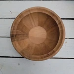 Wooden Bamboo Serving Bowl Salads Fruit Elegant Display Natural Finish. Fixed Price $16.93.