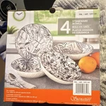 Signature Housewares Stoneware Bowls Set Of 4 Floral Pattern Dishwasher Safe. Fixed Price $23.31.