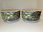 Anthropologie Streaked Sunlight Bowls Salad Cereal Set Of 2 Green Blue. Fixed Price $36.00.