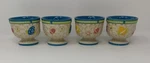 4 Temptations By Tara Old World Easter Egg Hunt Footed Dessert Ice Cream Bowls. Fixed Price $25.00.