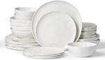 Famiware Dinnerware Sets For 6, Ocean Square 24-PIECE Kitchen Plates And Bowls. Fixed Price $119.99.