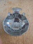 Vintage Trinket Footed Dish The Wilton Co Seashell Shape Bowl Silvertone Metal. Fixed Price $9.00.