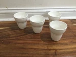 Fortessa Fortaluxe Superwhite 0316 Waffle Cup Tall *set Of 4-PCS *new. Fixed Price $38.54.