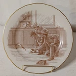 Vtg Franklin Porcelain Mark Twain Collector Plate 1977 Jumping Frog Race Ltd Ed. Fixed Price $22.00.