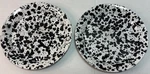 Bennington Potters 1628YA Black Splatter Agate 8.5" Rimmed Lunch Plate Vermont. Fixed Price $49.98.