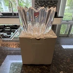 Orrefors Fleur Crystal Art Glass Bowl Clear Round Sweden 4514/11. Fixed Price $75.00.