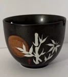 Japanese Ramen/udon Noodle Bowl-featuring White Bamboo And Orange Moon DESIGN-5. Fixed Price $27.22.