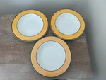 3 Pagnossin Ironstone Treviso Italy Spa Yellow Green Trim Soup Salad Bowls. Fixed Price $24.00.