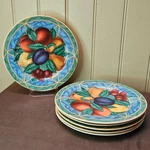 Victoria & Beale Forbidden Fruit Porcelain 7 Side Salad Lot Of 6 Plates. Fixed Price $44.87.